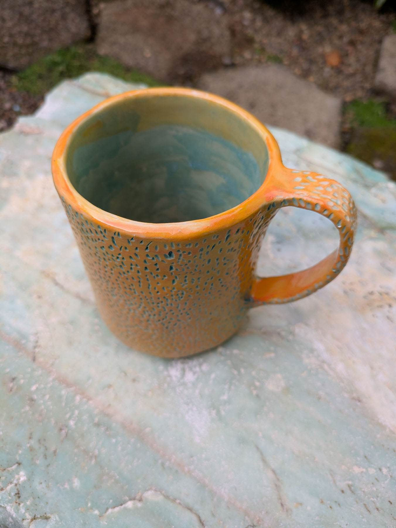 Mark making mug, side view